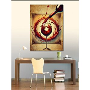 Kanvas Tablo Şarap Bardağındaki Döngü 50x70 cm