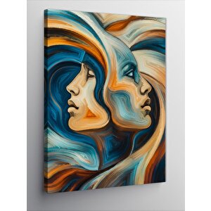 Kanvas Tablo Soyut Yüz Figürleri 50x70 cm