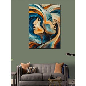 Kanvas Tablo Soyut Yüz Figürleri 50x70 cm
