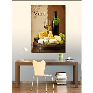 Kanvas Tablo Peynir Ve Şarap Sofrası 70x100 cm