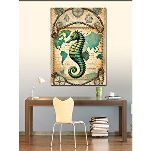 Kanvas Tablo Denizatı Harita Tasarımı 70x100 cm