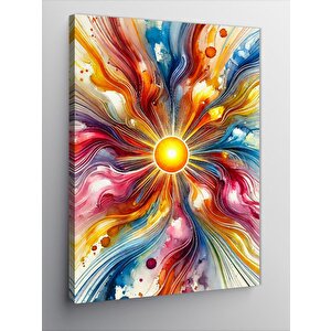 Kanvas Tablo Renkli Soyut Çizgiler 70x100 cm