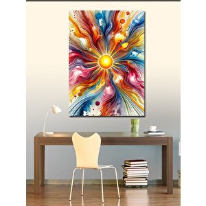 Kanvas Tablo Renkli Soyut Çizgiler 70x100 cm
