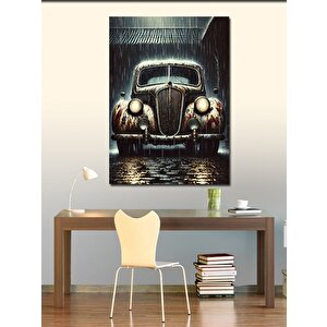 Kanvas Tablo Yağmur Altında Eski Araba 50x70 cm