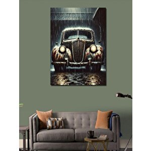Kanvas Tablo Yağmur Altında Eski Araba 50x70 cm