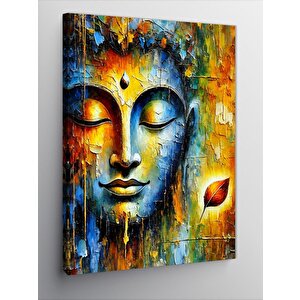 Kanvas Tablo Buda Ve Renkli Soyut Sanat 50x70 cm