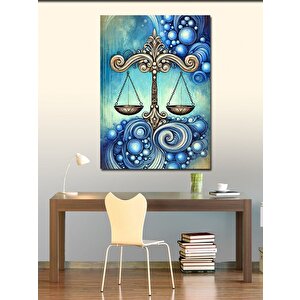 Kanvas Tablo Adalet Terazisi Ve Soyut Tasarım 50x70 cm