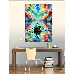 Kanvas Tablo Renkli Gölde Sandal 100x140 cm