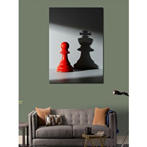 Kanvas Tablo Satrançta Piyon Ve Şah 100x140 cm
