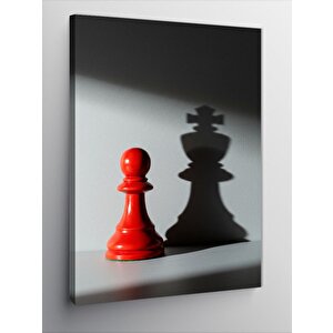 Kanvas Tablo Satrançta Piyon Ve Şah 50x70 cm
