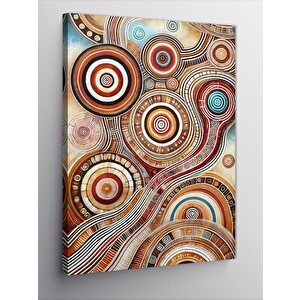 Kanvas Tablo Soyut Daire Desenleri 50x70 cm