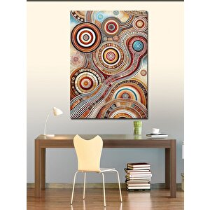 Kanvas Tablo Soyut Daire Desenleri 50x70 cm
