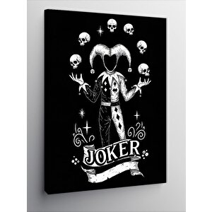 Kanvas Tablo Kafatası Joker Çizimi 100x140 cm