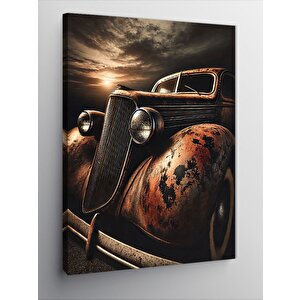 Kanvas Tablo Eski Model Araba 100x140 cm