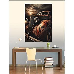 Kanvas Tablo Eski Model Araba 100x140 cm