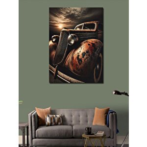 Kanvas Tablo Eski Model Araba 100x140 cm