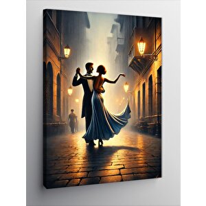 Kanvas Tablo Sokakta Dans Eden Çift 100x140 cm