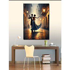 Kanvas Tablo Sokakta Dans Eden Çift 100x140 cm