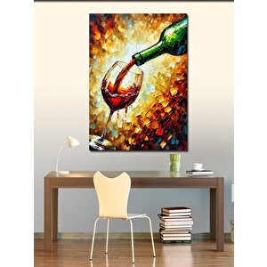 Kanvas Tablo Kadehe Dökülen Şarap 70x100 cm
