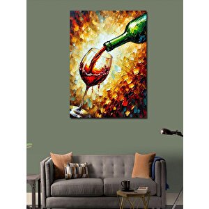Kanvas Tablo Kadehe Dökülen Şarap 70x100 cm