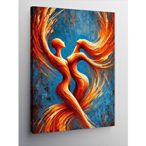 Kanvas Tablo Soyut Dans Eden Figürler 100x140 cm