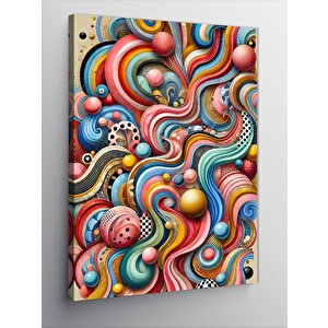 Kanvas Tablo Soyut Hareketli Desenler 50x70 cm