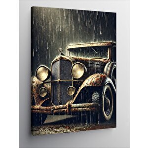 Kanvas Tablo Retro Klasik Araba 100x140 cm