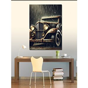 Kanvas Tablo Retro Klasik Araba 100x140 cm
