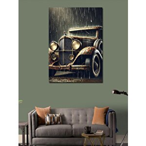 Kanvas Tablo Retro Klasik Araba 100x140 cm