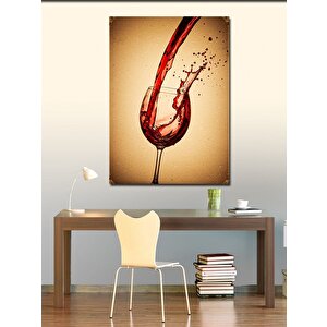Kanvas Tablo Kadehten Kırmızı Şarap 50x70 cm