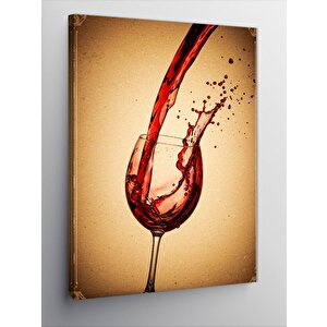 Kanvas Tablo Kadehten Kırmızı Şarap 70x100 cm