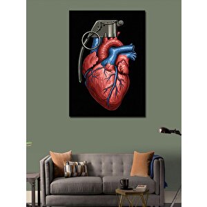 Kanvas Tablo Kalp Ve El Bombası 70x100 cm