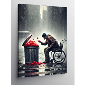 Kanvas Tablo Çöptekırık Kalpler 70x100 cm