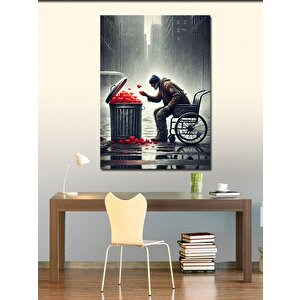 Kanvas Tablo Çöptekırık Kalpler 70x100 cm