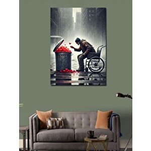 Kanvas Tablo Çöptekırık Kalpler 70x100 cm