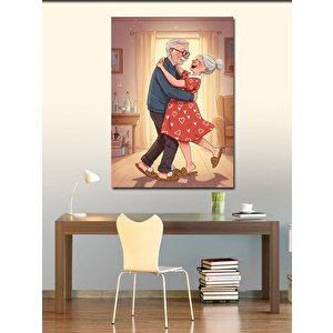 Kanvas Tablo Aşk Ve Yaşlı Çift 50x70 cm