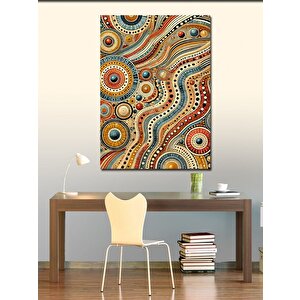 Kanvas Tablo Paisley Deseni Ve Soyut Renkler 70x100 cm