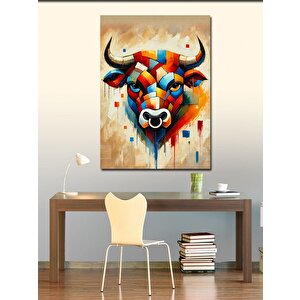 Kanvas Tablo Soyut Boğa Portresi 70x100 cm