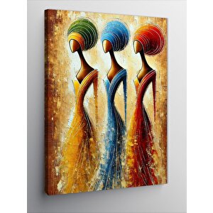 Kanvas Tablo Soyut Kadınlar Ve Uzun Figürler 70x100 cm