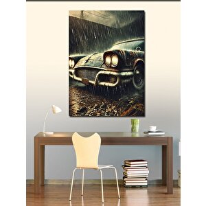 Kanvas Tablo Yağmur Altında Klasik Araba 50x70 cm
