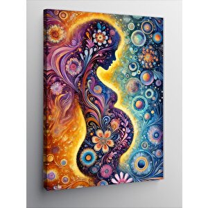 Kanvas Tablo Renkli Spiraller Ve Soyut Sanat 50x70 cm