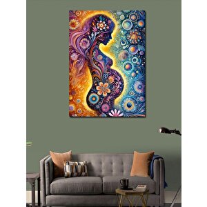Kanvas Tablo Renkli Spiraller Ve Soyut Sanat 100x140 cm