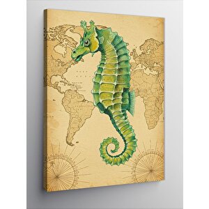 Kanvas Tablo Harita Ve Denizatı 50x70 cm