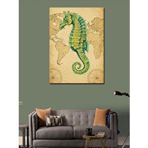 Kanvas Tablo Harita Ve Denizatı 100x140 cm