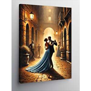 Kanvas Tablo Sokakta Dans Eden Çift 100x140 cm