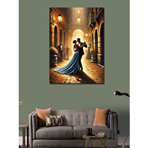 Kanvas Tablo Sokakta Dans Eden Çift 100x140 cm