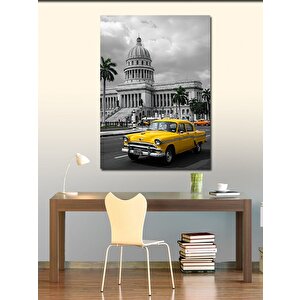 Kanvas Tablo Küba'da Klasik Araba 100x140 cm
