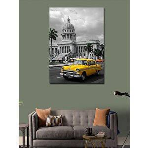 Kanvas Tablo Küba'da Klasik Araba 100x140 cm