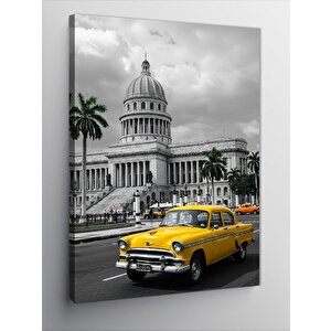 Kanvas Tablo Küba'da Klasik Araba 70x100 cm