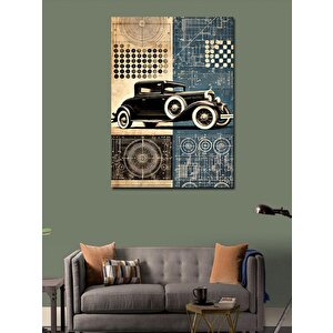 Kanvas Tablo Eski Araba Ve Mekanik Tasarım 50x70 cm